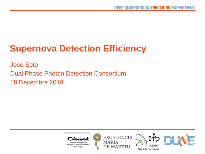 supernova detection efficiency