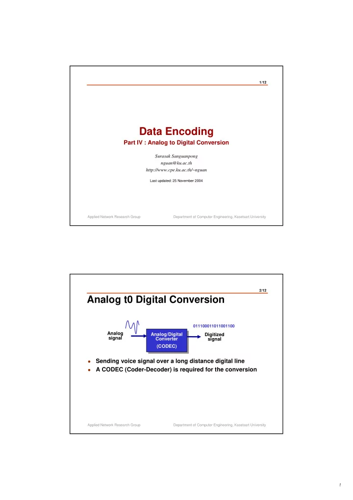 data encoding