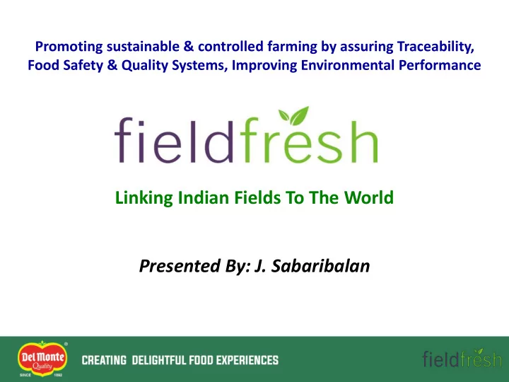 linking indian fields to the world
