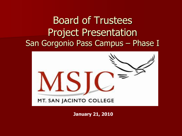 board of trustees project presentation