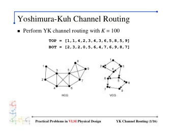 Yoshimura-Kuh Channel Routing  Perform YK channel routing with K = 100  TOP =