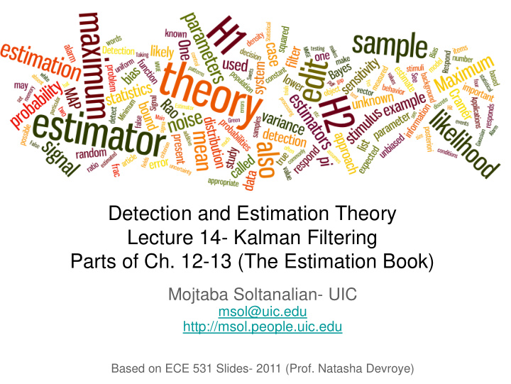 lecture 14 kalman filtering