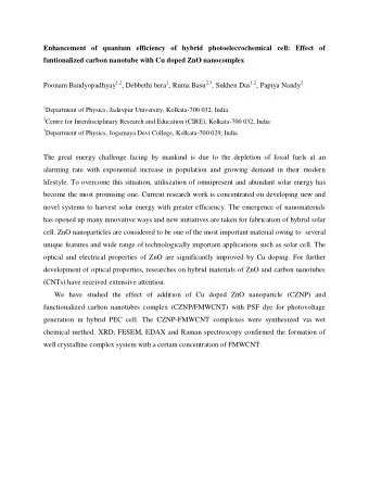 Enhancement of quantum efficiency of hybrid photoelecrochemical cell: Effect of  funtionalized