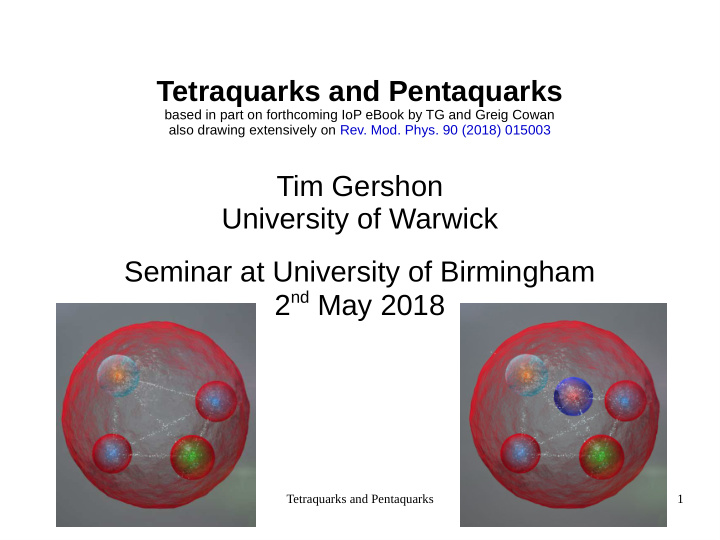 tetraquarks and pentaquarks