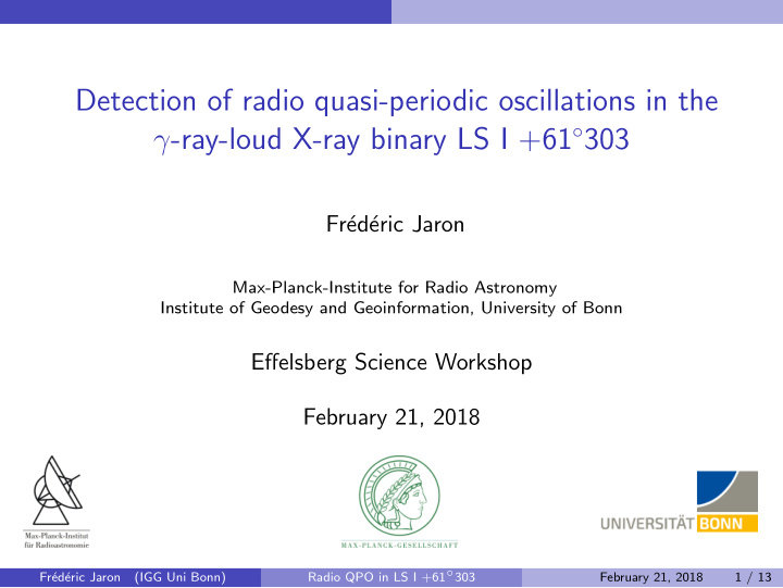 detection of radio quasi periodic oscillations in the ray