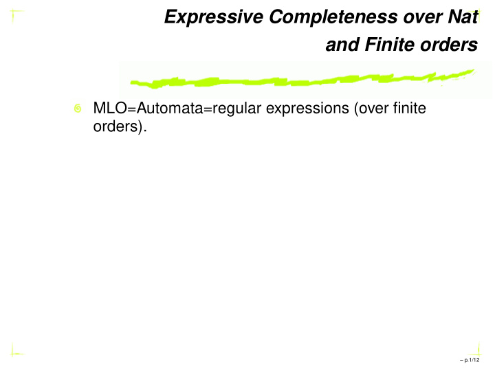 expressive completeness over nat and finite orders