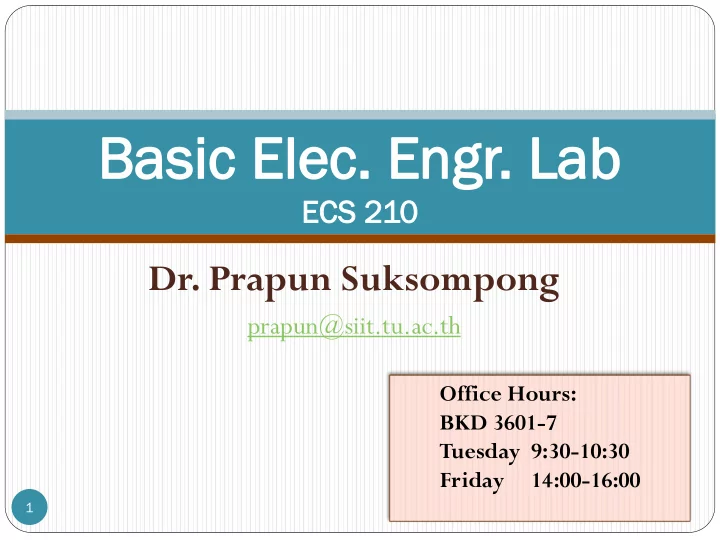 bas basic ic el elec ec en engr gr lab lab