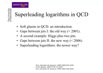 Superleading logarithms in QCD  Soft gluons in QCD: an introduction.  Gaps between jets I: