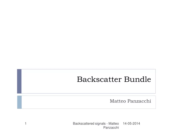 backscatter bundle