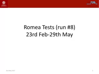 23rd Feb-29th May  31st May 2017  1  Modifications  31st May 2017  2  Cryogenic setup  31st May