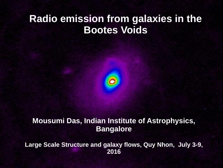 radio emission from galaxies in the bootes voids