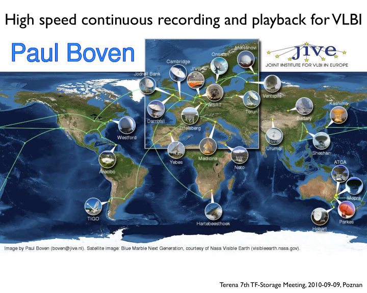 high speed continuous recording and playback for vlbi