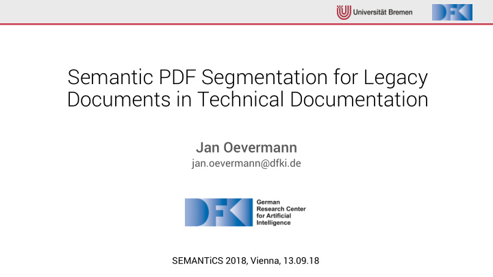 semantic pdf segmentation for legacy