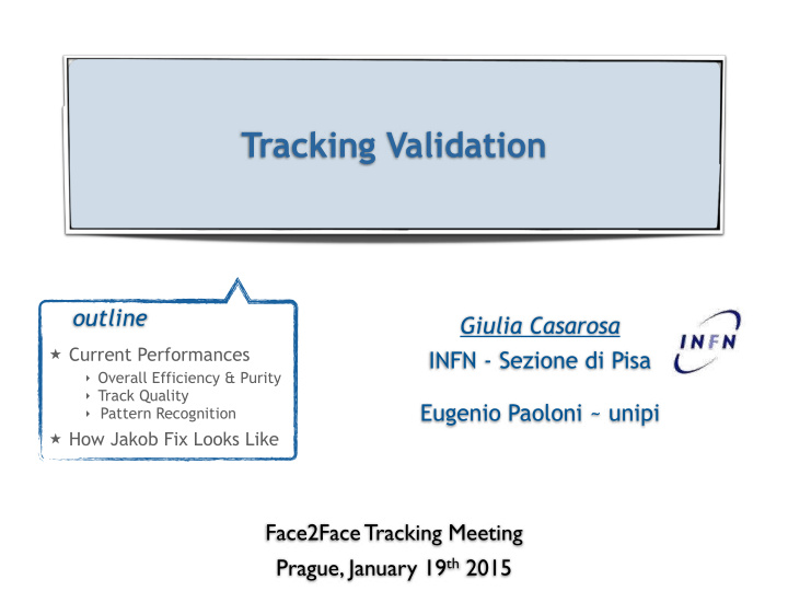 tracking validation