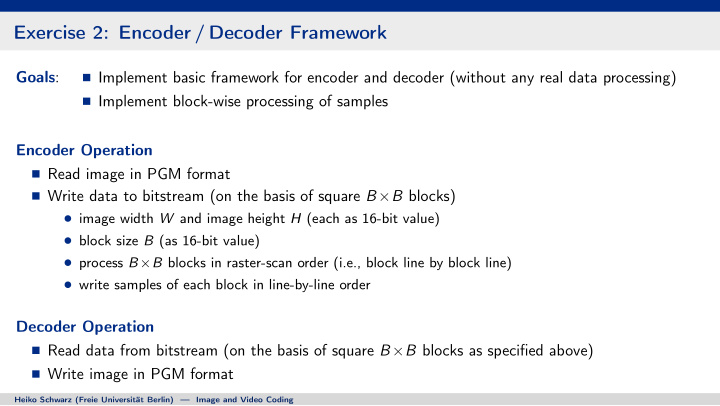 exercise 2 encoder decoder framework