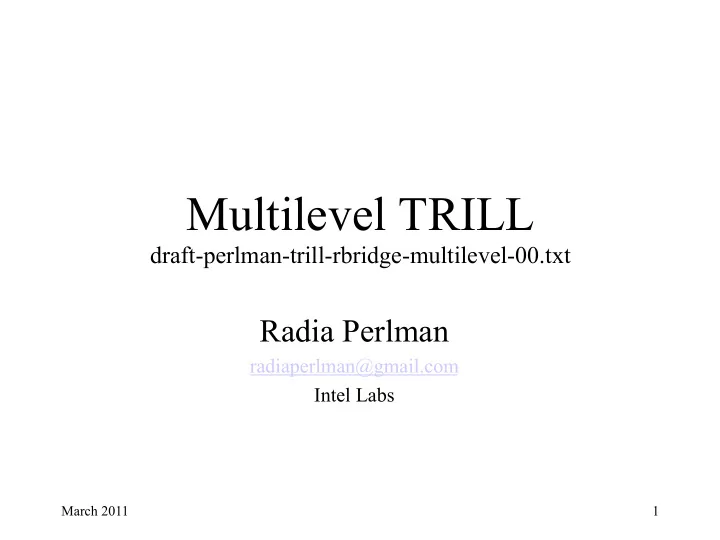 multilevel trill