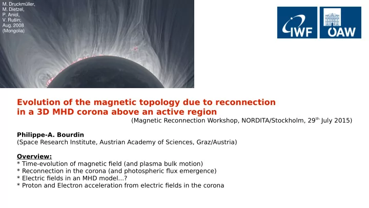 evolution of the magnetic topology due to reconnection in