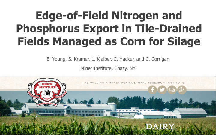 edge of field nitrogen and phosphorus export in tile