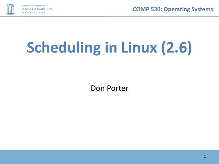 scheduling in linux 2 6