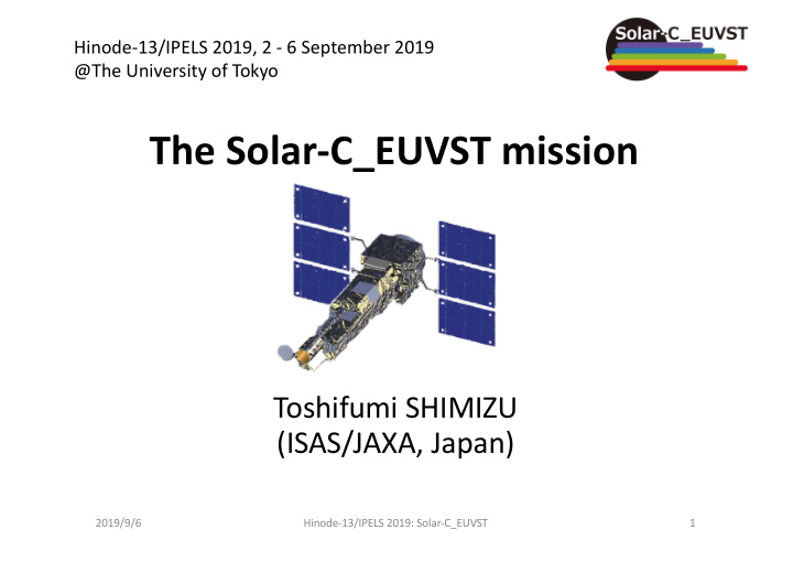 the solar c euvst mission