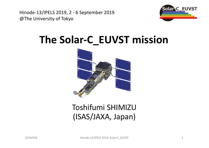 the solar c euvst mission