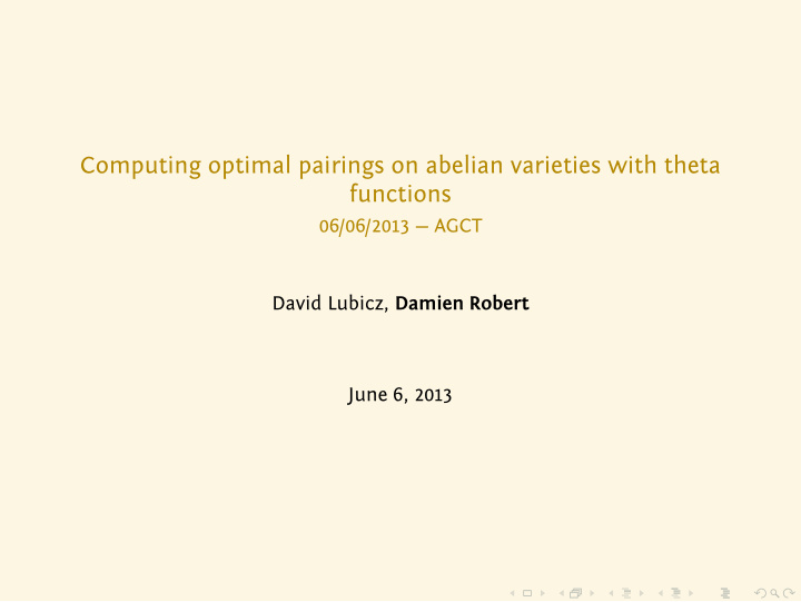 computing optimal pairings on abelian varieties with