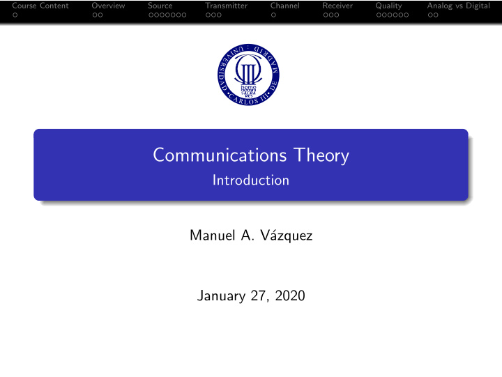 communications theory