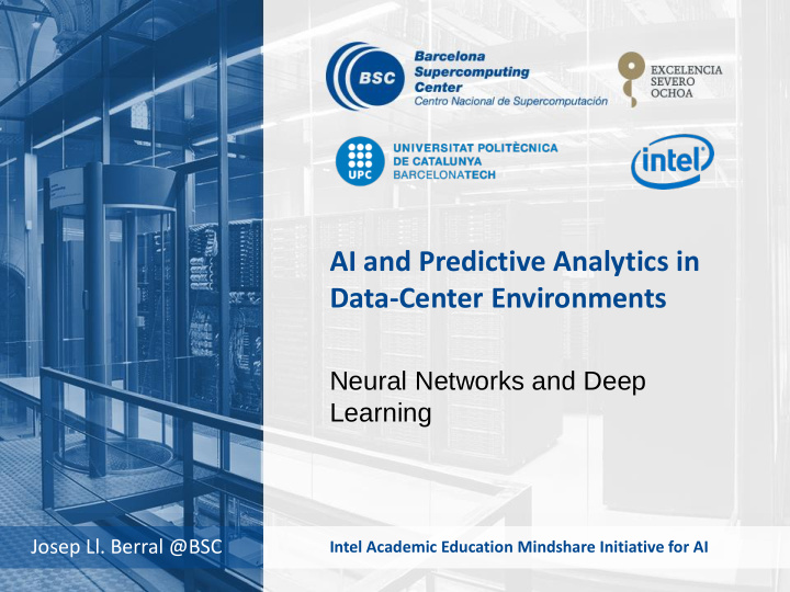ai and predictive analytics in data center environments