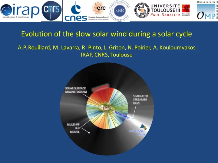 evolution of the slow solar wind during a solar cycle