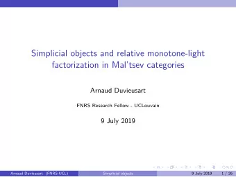 Simplicial objects and relative monotone-light  factorization in Maltsev categories  Arnaud
