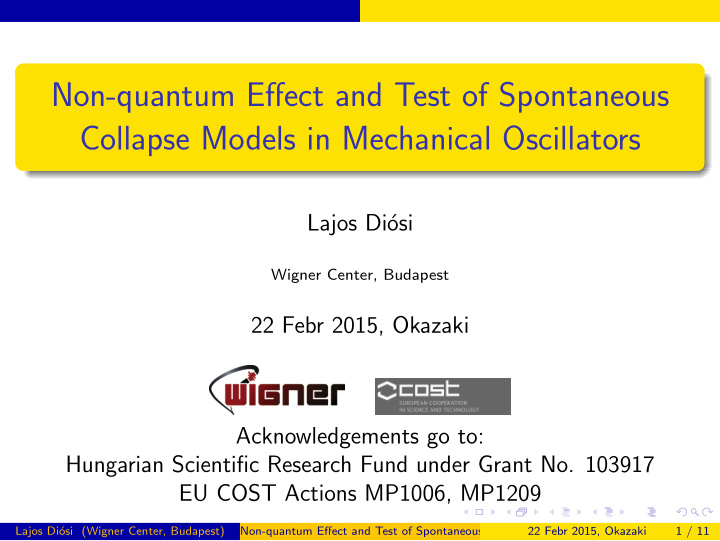 non quantum effect and test of spontaneous collapse