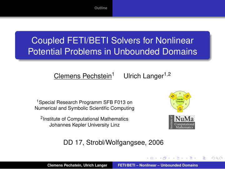 coupled feti beti solvers for nonlinear potential