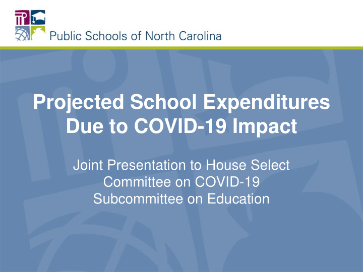 projected school expenditures