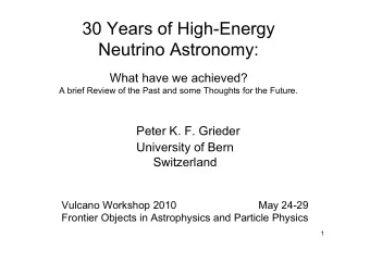 Overview   Motivation   Link between Cosmic Ray and Neutrino Physics   Summary of Historic
