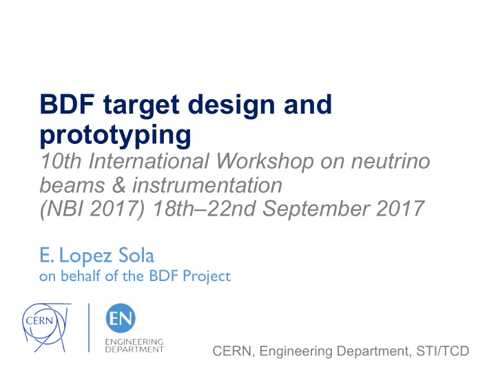 bdf target design and prototyping