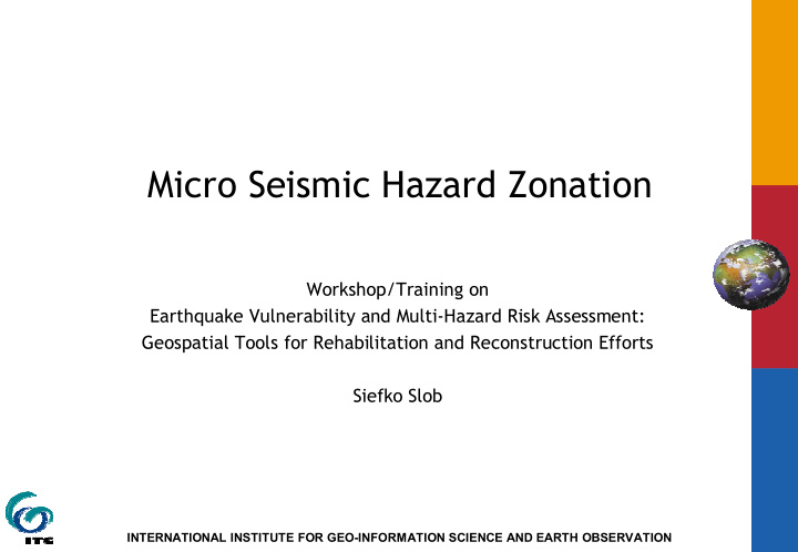 micro seismic hazard zonation