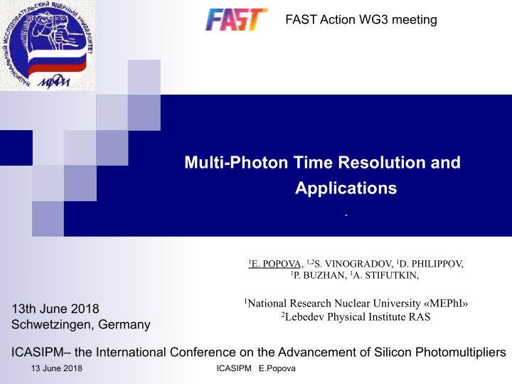 multi photon time resolution and