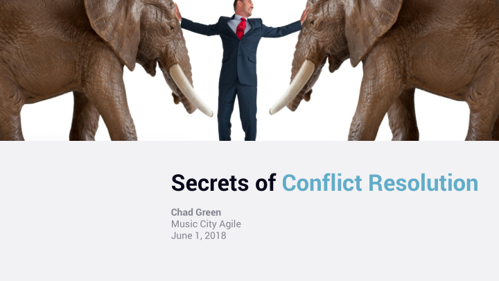 secrets of conflict resolution