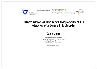 Determination of resonance frequencies of LC  Determination of resonance frequencies of LC
