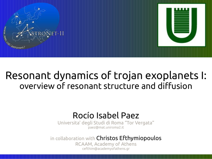 resonant dynamics of trojan exoplanets i