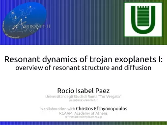 Resonant dynamics of trojan exoplanets I:  overview of resonant structure and diffusion  Roco