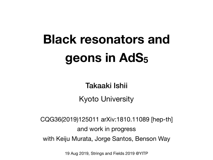 black resonators and