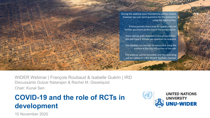 covid 19 and the role of rcts in development