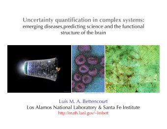 Uncertainty quantification in complex systems:  emerging diseases,predicting science and the