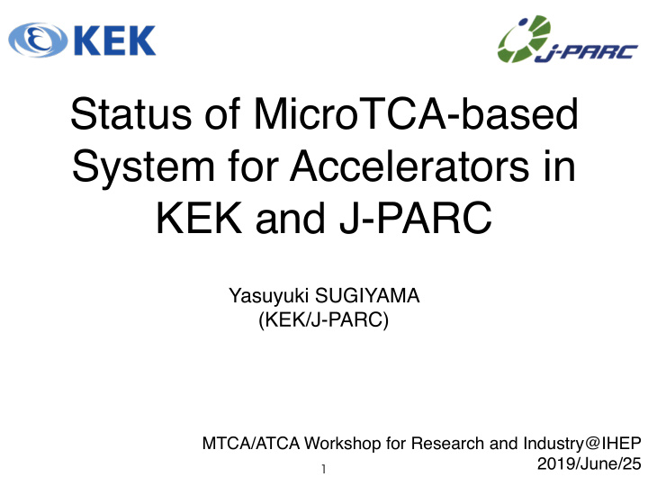 status of microtca based system for accelerators in kek