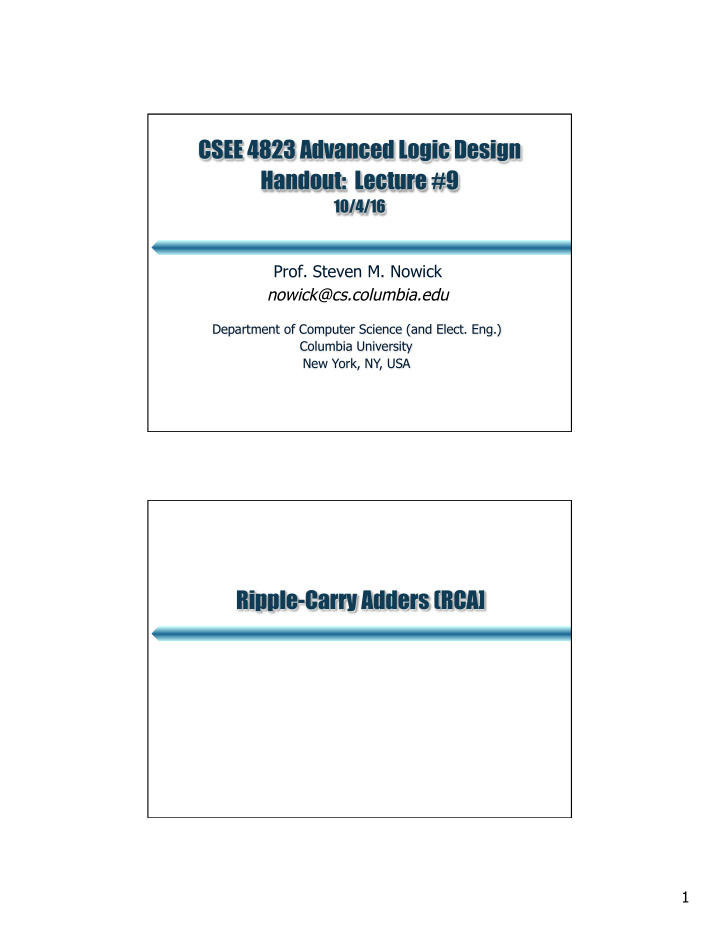 csee 4823 advanced logic design