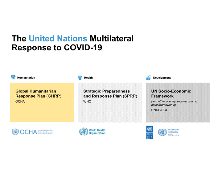 the united nations multilateral response to covid 19