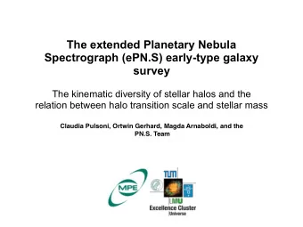 The extended Planetary Nebula  Spectrograph (ePN.S) early-type galaxy  survey  The kinematic