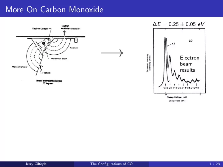 electron beam results jerry gilfoyle the configurations