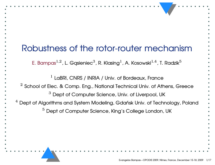 robustness of the rotor router mechanism